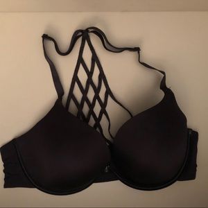 Black racer back bra